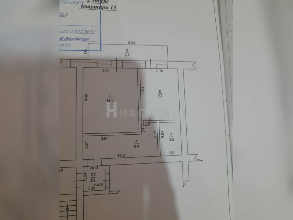 1-комнатная квартира, 38 м2 2/3 этаж, ул. Мира - фото 12